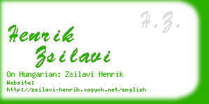 henrik zsilavi business card